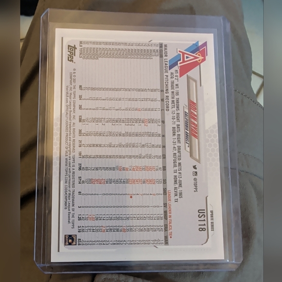 2021 Topps Update Series - SP Legend Variation #US118 Nolan Ryan - Picture 2 of 2